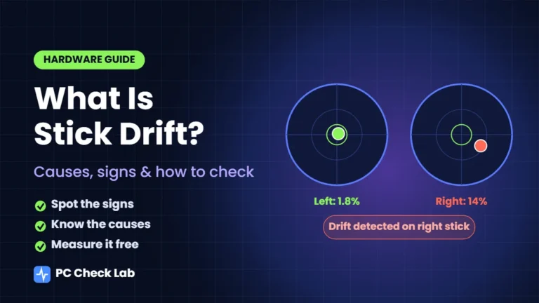 What is stick drift guide cover comparing a healthy stick and a drifting stick reading